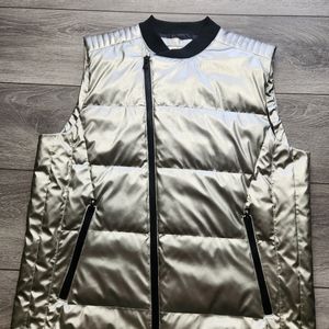 CALVIN KLEIN Men's Silver Puffer Jacket